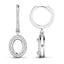 Pendientes Halo de Oro Blanco de 14K con Diamantes Genuinos de 0.32 Quilates
