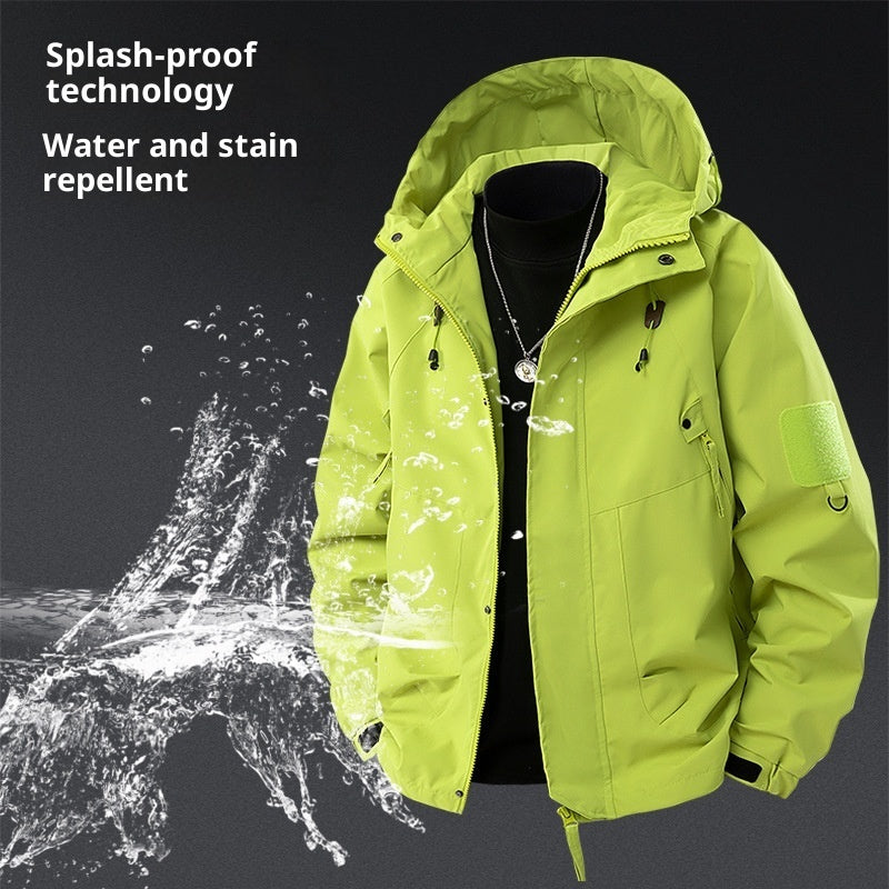 Loose Cargo Waterproof Jacket Coat with Hood