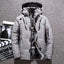 Premium Hooded Men's Black Parka Coat