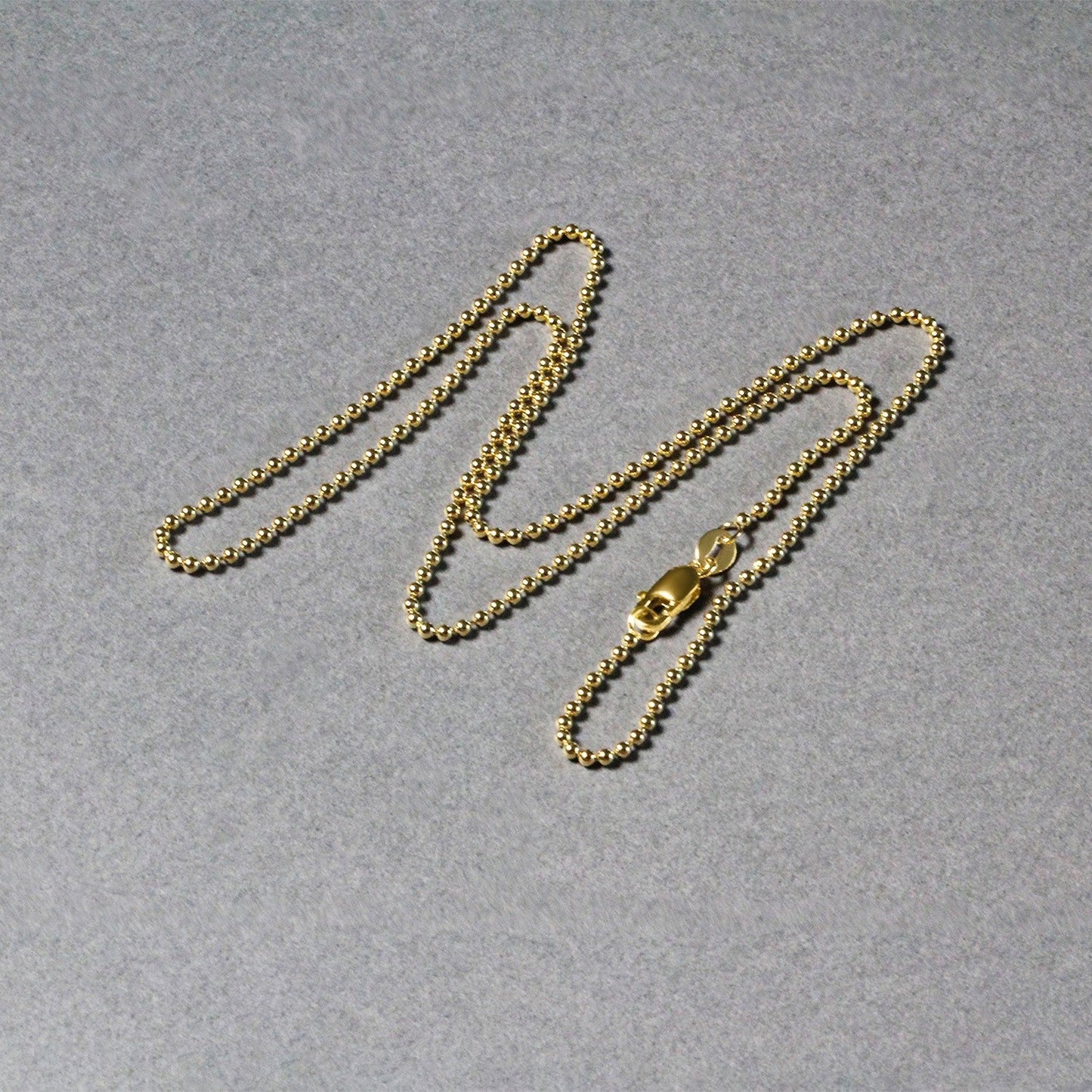 Chaîne à perles en or jaune 14k 1,5 mm