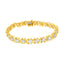 10K Yellow Gold Plated Sterling Silver Diamond XOXO Bracelet - Size 7.25"