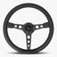 The Daytona Steering Wheel | Premium Black Leather & Anodized Spokes - Korvel