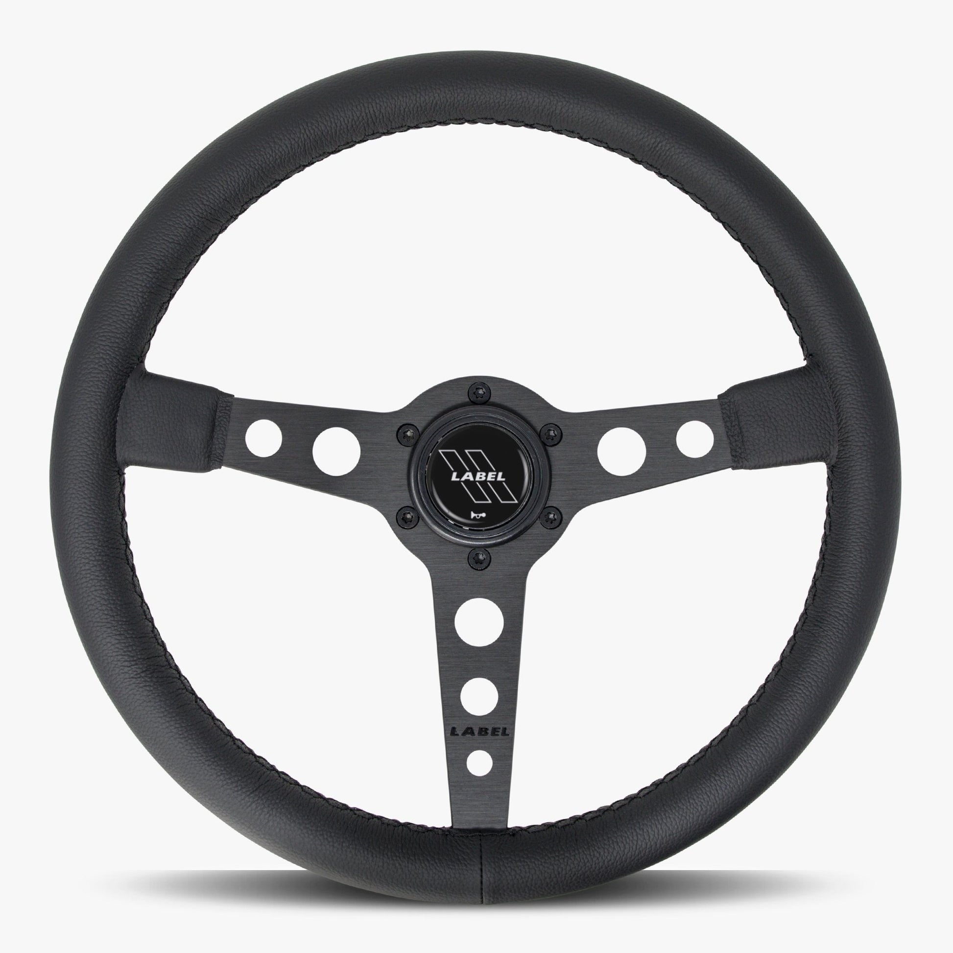 The Daytona Steering Wheel | Premium Black Leather & Anodized Spokes - Korvel