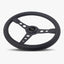 The Daytona Steering Wheel | Premium Black Leather & Anodized Spokes - Korvel