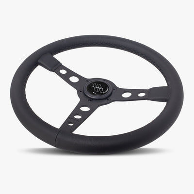 The Daytona Steering Wheel | Premium Black Leather & Anodized Spokes - Korvel