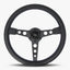 The Daytona Steering Wheel | Premium Black Leather & Anodized Spokes - Korvel