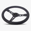 The Daytona Steering Wheel | Premium Black Leather & Anodized Spokes - Korvel