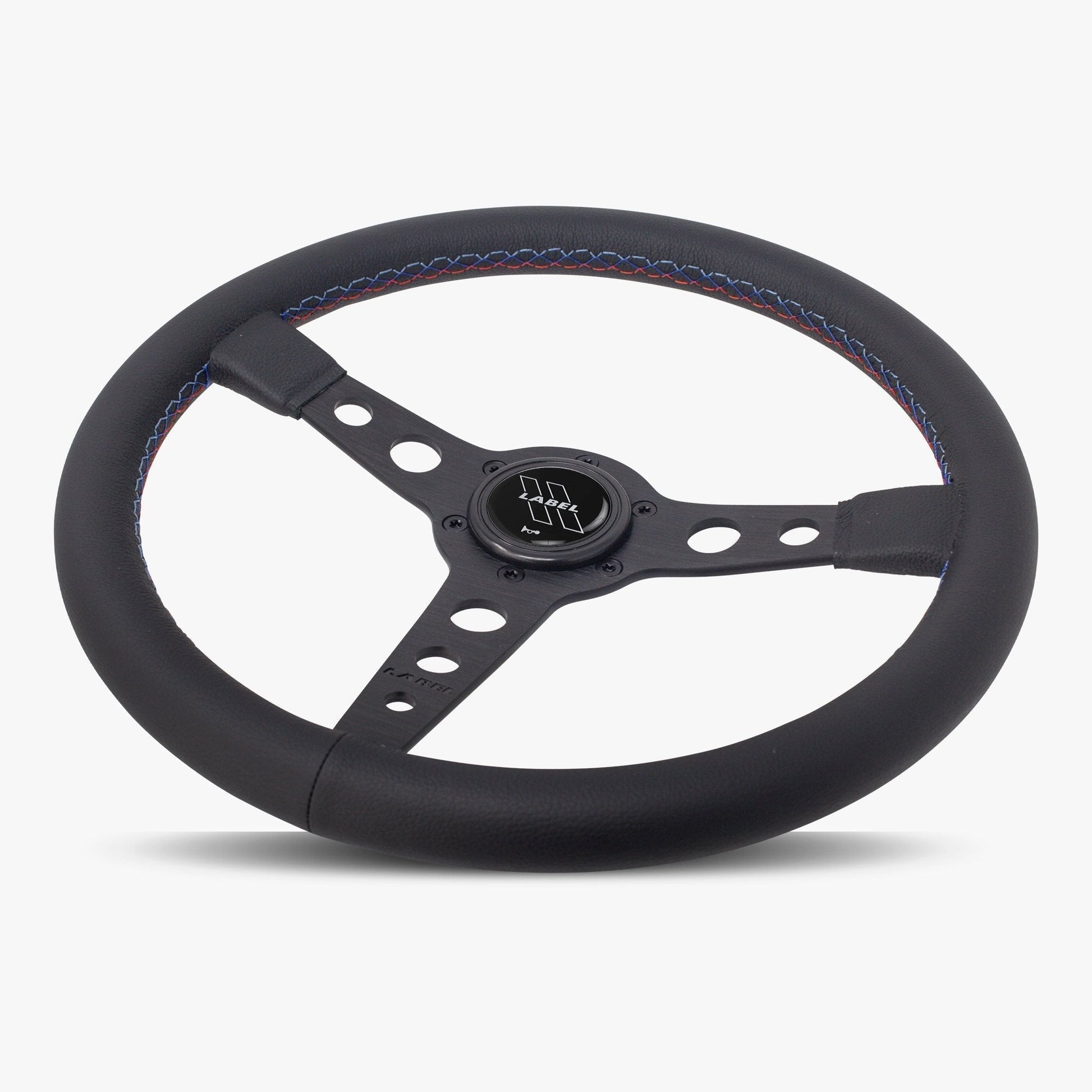 The Daytona Steering Wheel | Premium Black Leather & Anodized Spokes - Korvel