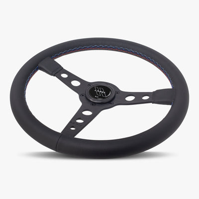 The Daytona Steering Wheel | Premium Black Leather & Anodized Spokes - Korvel
