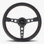 The Daytona Steering Wheel | Premium Black Leather & Anodized Spokes - Korvel