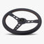 The Daytona Steering Wheel | Premium Black Leather & Anodized Spokes - Korvel
