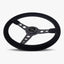 The Daytona Steering Wheel | Luxurious Black Alcantara & Anodized Finish - Korvel