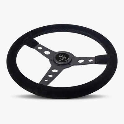The Daytona Steering Wheel | Luxurious Black Alcantara & Anodized Finish - Korvel