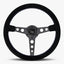 The Daytona Steering Wheel | Black Alcantara & Bavarian Stitch - Korvel