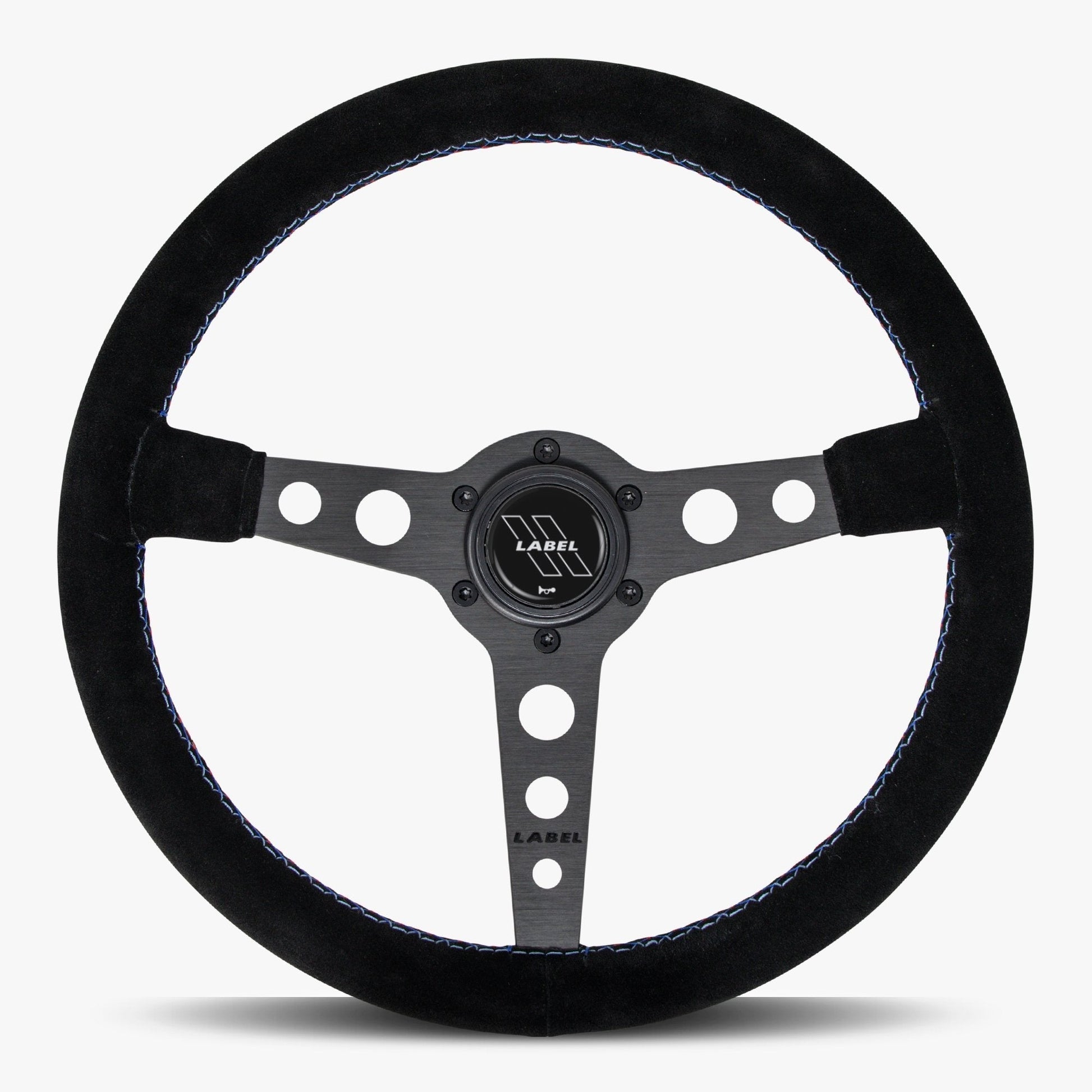 The Daytona Steering Wheel | Black Alcantara & Bavarian Stitch - Korvel