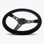 The Daytona Steering Wheel | Black Alcantara & Bavarian Stitch - Korvel