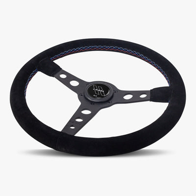 The Daytona Steering Wheel | Black Alcantara & Bavarian Stitch - Korvel
