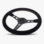 The Daytona Steering Wheel | Premium Black Alcantara & Anodized Finish - Korvel