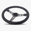 The Daytona Steering Wheel | Premium Black Leather & Graphite Spokes - Korvel