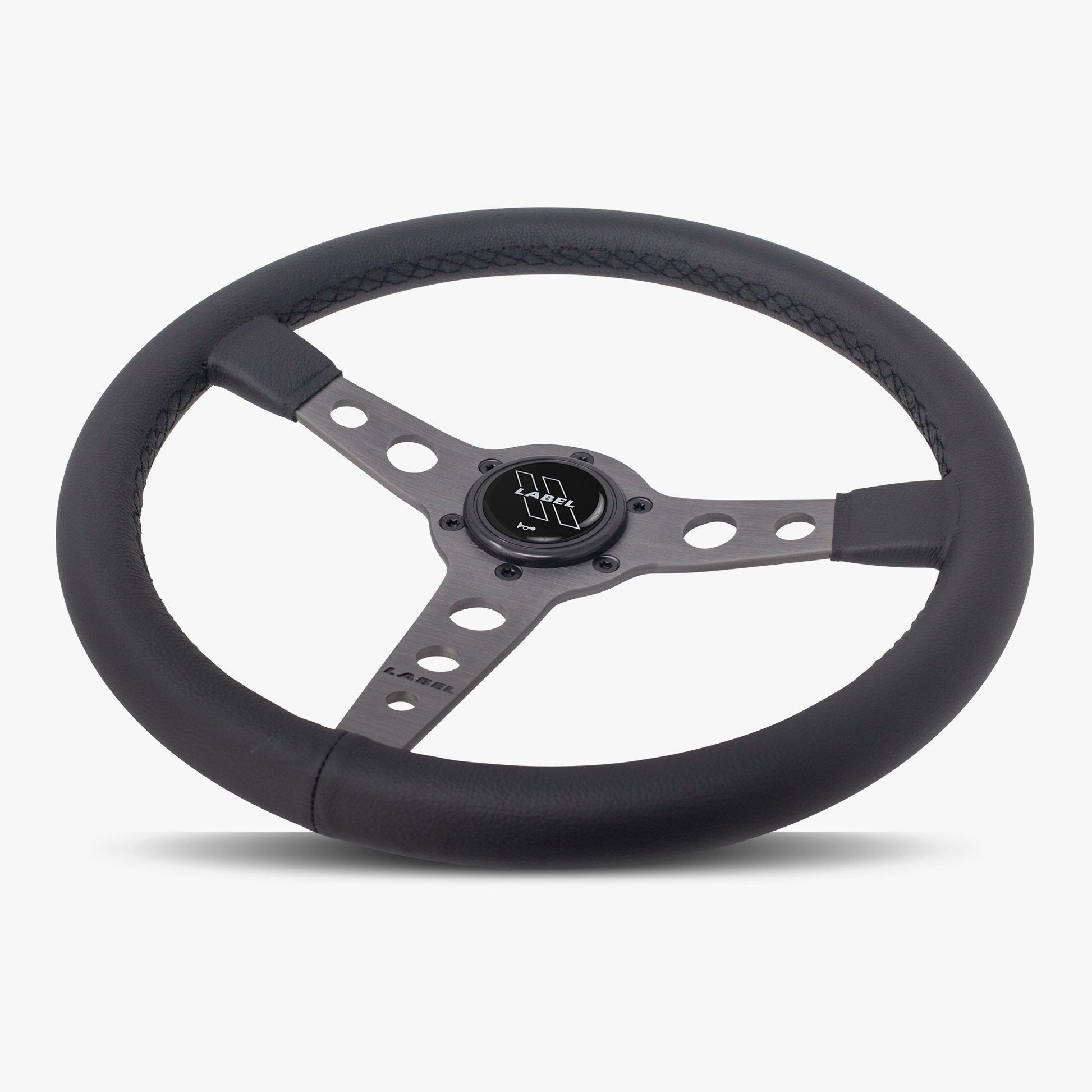 The Daytona Steering Wheel | Premium Black Leather & Graphite Spokes - Korvel