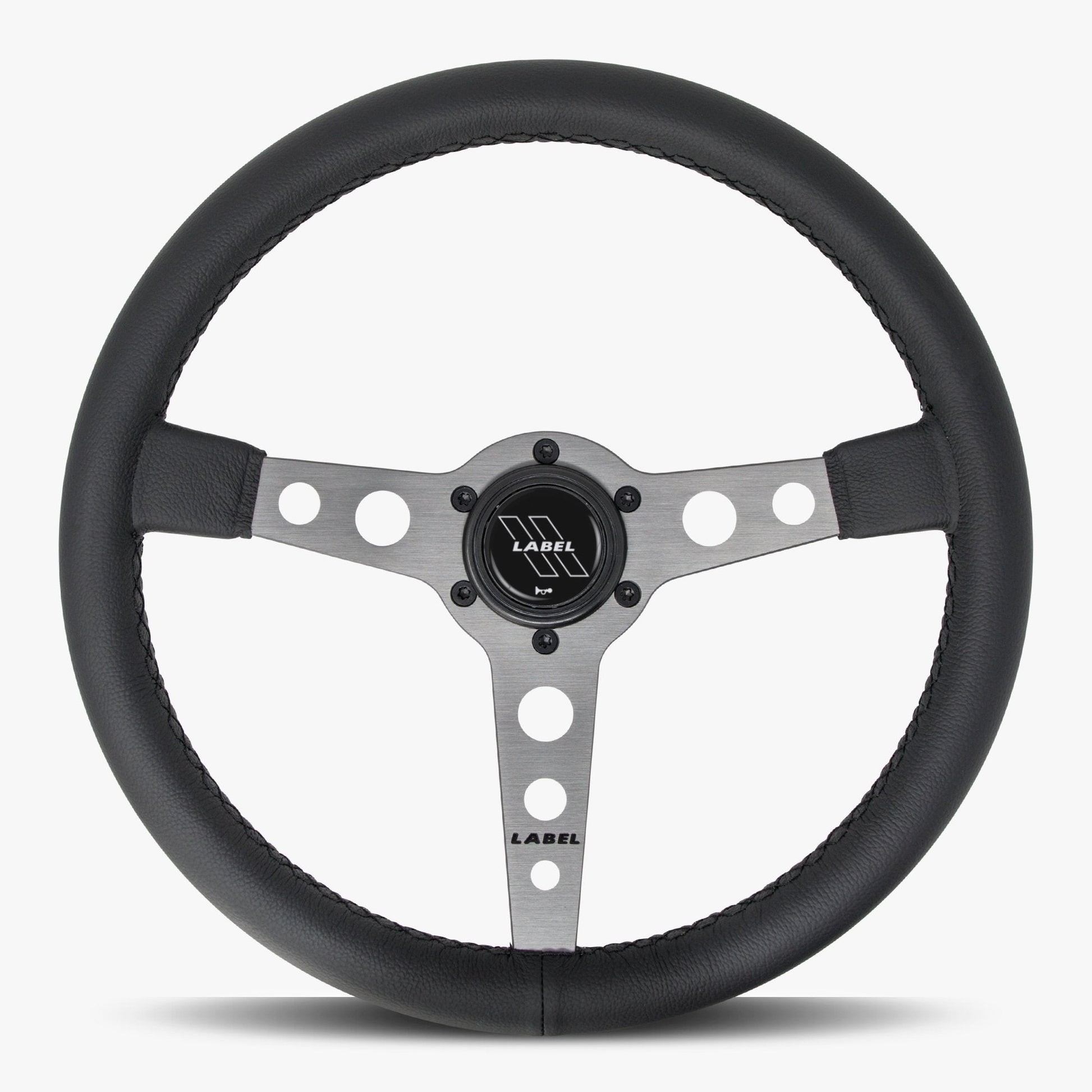 The Daytona Steering Wheel | Premium Black Leather & Graphite Spokes - Korvel