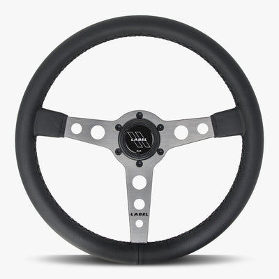The Daytona Steering Wheel | Premium Black Leather & Graphite Spokes - Korvel
