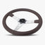 The Daytona Steering Wheel | Luxurious Nappa Brown Leather | Silver Anodized Spokes - Korvel