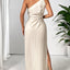 Robe Maxi Sans Manches à Épaule Unique - Vêtements de Soirée Élégants