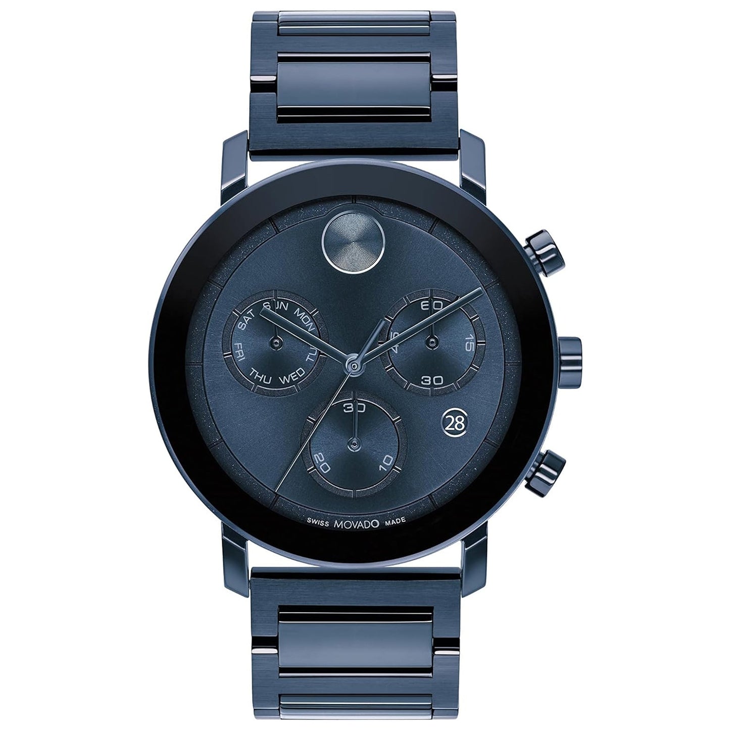 Movado Men's Bold Watch - Blue Dial Stainless Steel