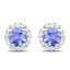 Ensemble de bijoux en tanzanite véritable de 3,77 carats et topaze blanche