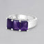 2.85 Carat Genuine Amethyst Sterling Silver Engagement Ring