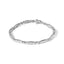 Pulsera de Tenis de Diamantes en Oro Blanco de 14K con Bezel y Eslabones Tapered