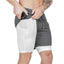 Shorts de course 2-en-1 pour hommes pour un mode de vie actif