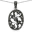 Colgante de Diamante Negro Genuino de 0.28 Quilates en Plata de Ley
