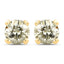 Pendientes de diamante LB genuino de 0.98 quilates en oro amarillo de 14K