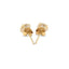 Boucles d'oreilles en or jaune 14k avec zircon cubique