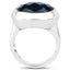 10.25 Carat London Blue Topaz Sterling Silver Ring
