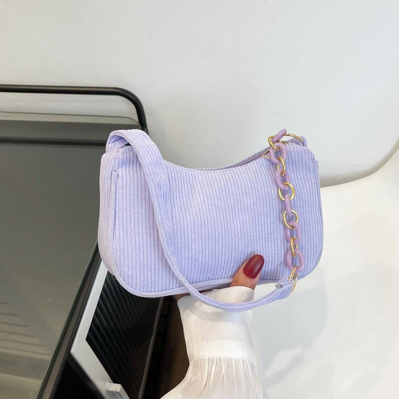 Artistic Minimalist Corduroy Crossbody Bag for Women