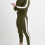 Ensemble de haut zippé et de pantalons à rayures latérales pour hommes grandes tailles