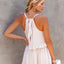 Elegant Ruffled Sleeveless Tiered Maxi Dress with Pockets