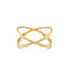 14k Yellow Gold Polished X Profile Engagement Ring
