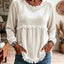 Haut Femme à Manches Amples en Dentelle et Patchwork