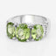 Anillo de Plata Esterlina con Peridoto y Topacio Blanco de 4.14 Quilates