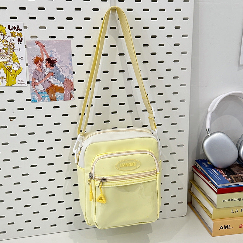 Stylish Contrast Color Crossbody Bag for Students