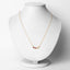 Collar Corazón de Plata Esterlina con Granate Genuino de 0.32 Quilates