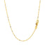 Cadena de cuentas cortadas con diamante de oro amarillo de 14k - 1.0mm