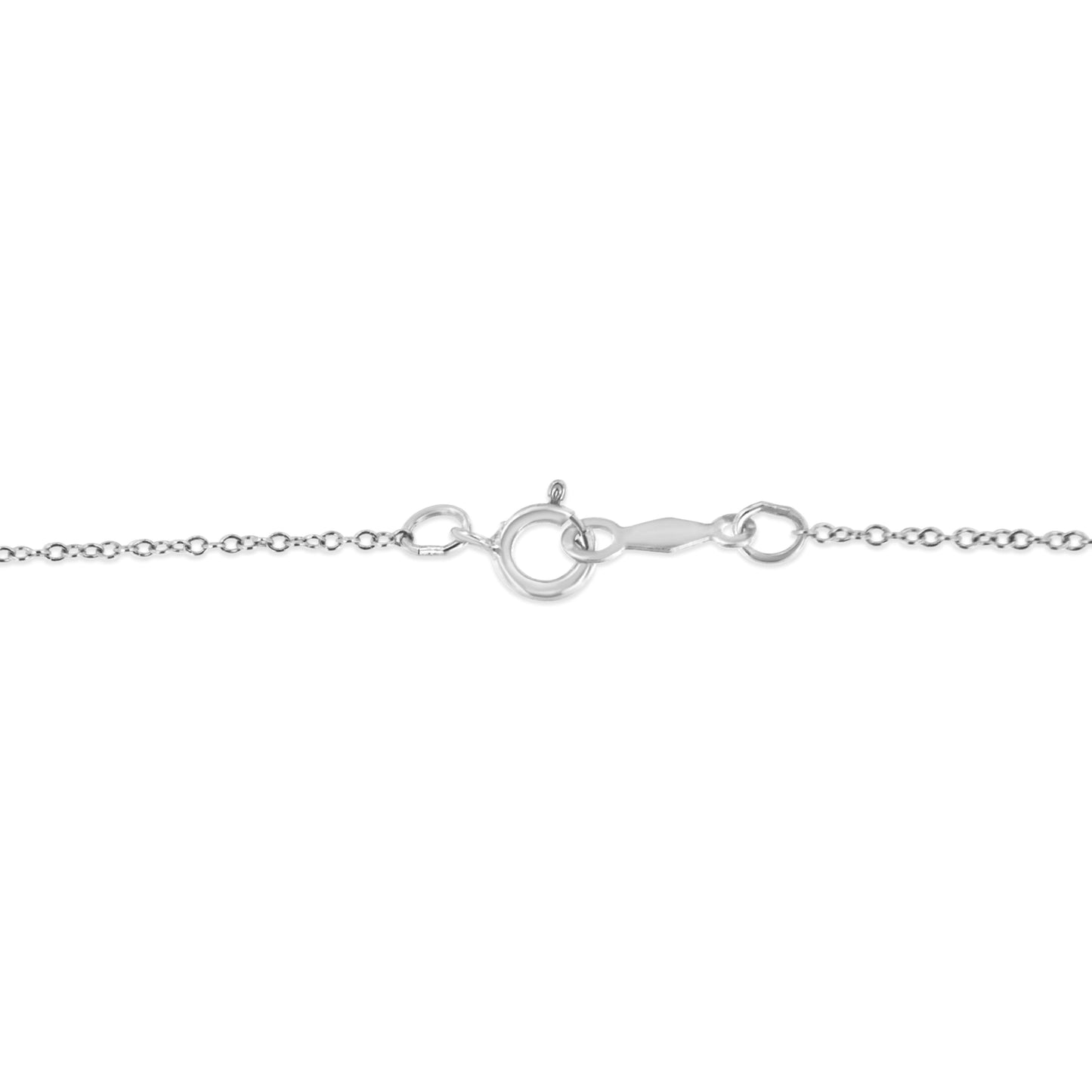 Collier Pendentif en Argent Sterling .925 avec Améthyste et Diamant