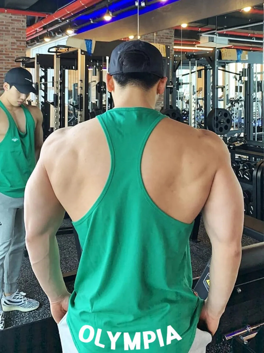 Camiseta sin mangas de gran tamaño para hombre con gráfico de letras