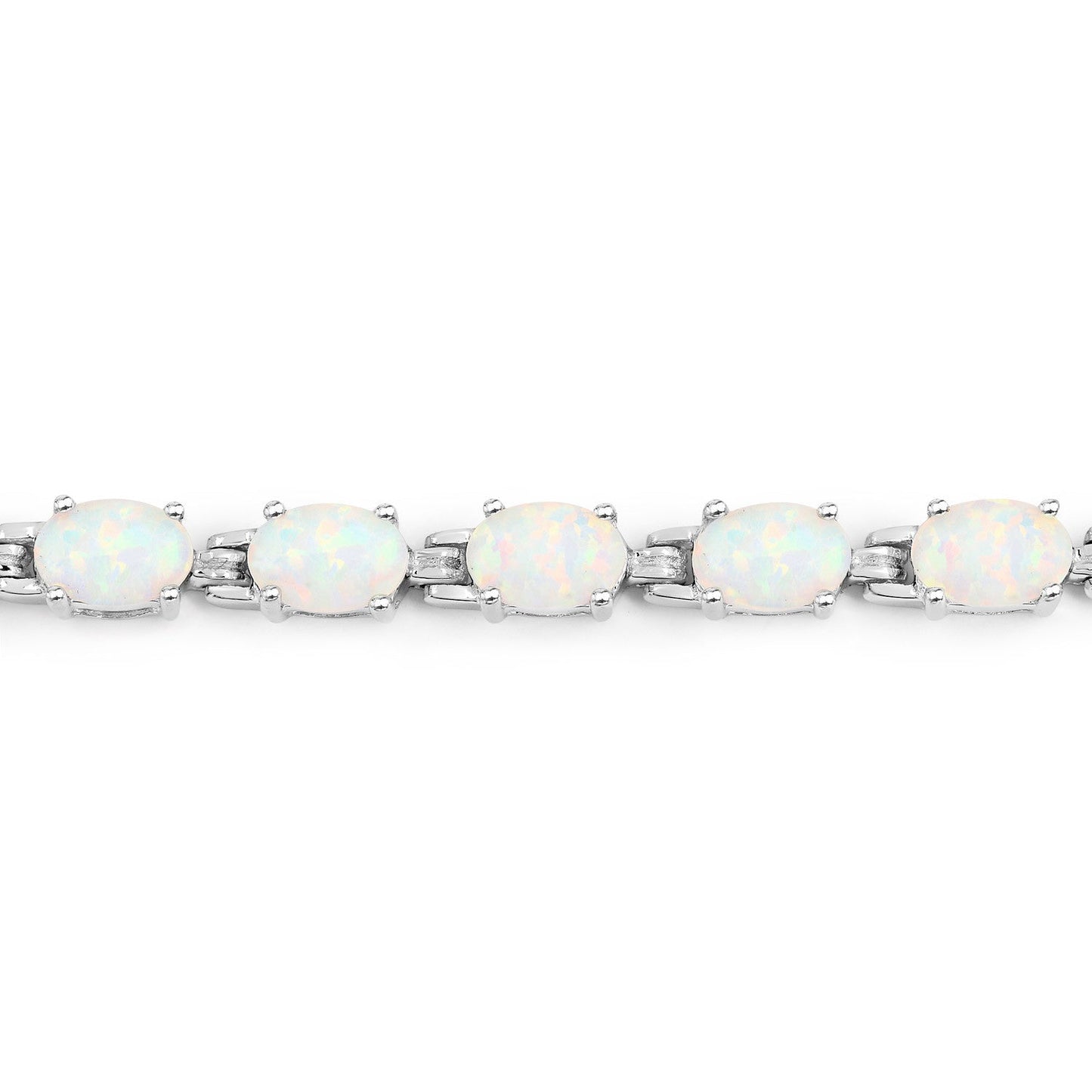Bracelet en argent sterling avec opale créée de 3,50 carats