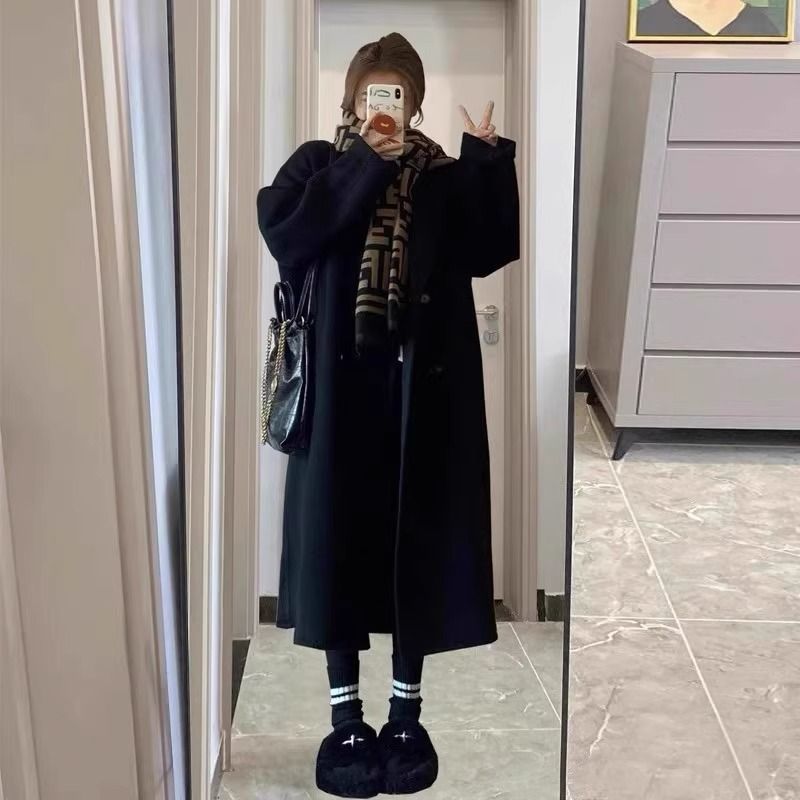 Manteau en laine double face élégant pour femmes